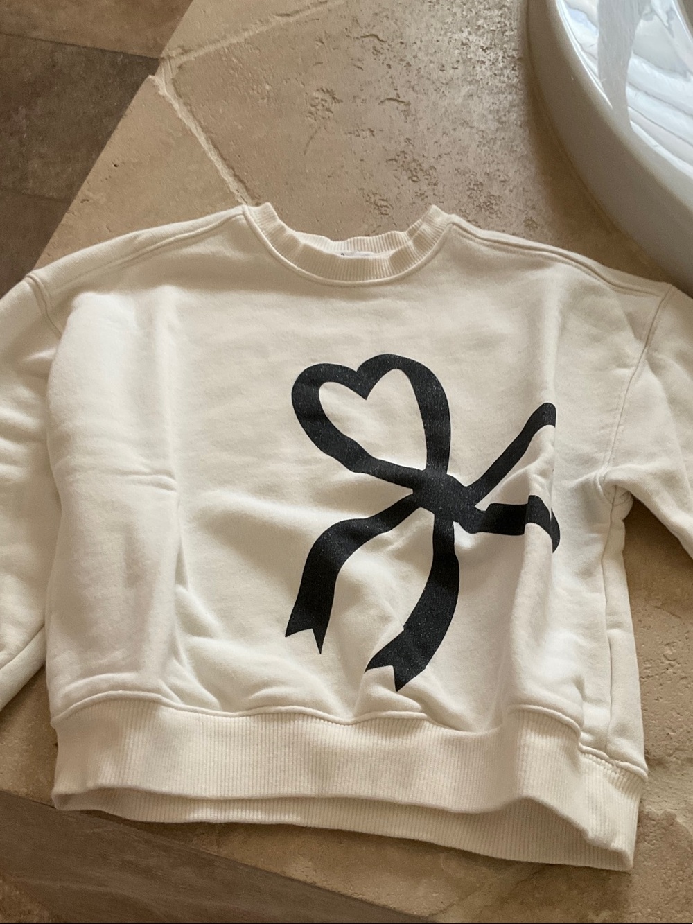 Zara Sweatshirt with Sparky Black Bow